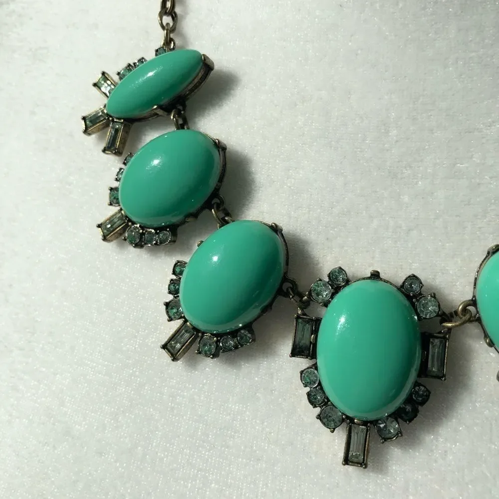 J Crew Turquoise Beaded Jewel Bib Necklace - Picture 2 of 4